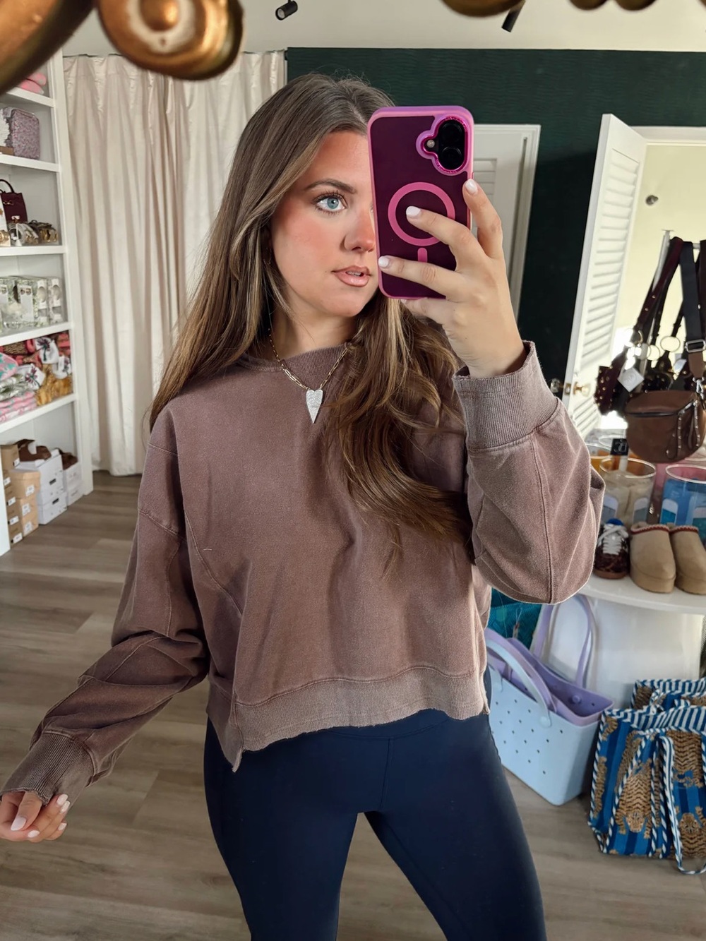 Double Zero Basic Edge Mocha Pullover | L | New